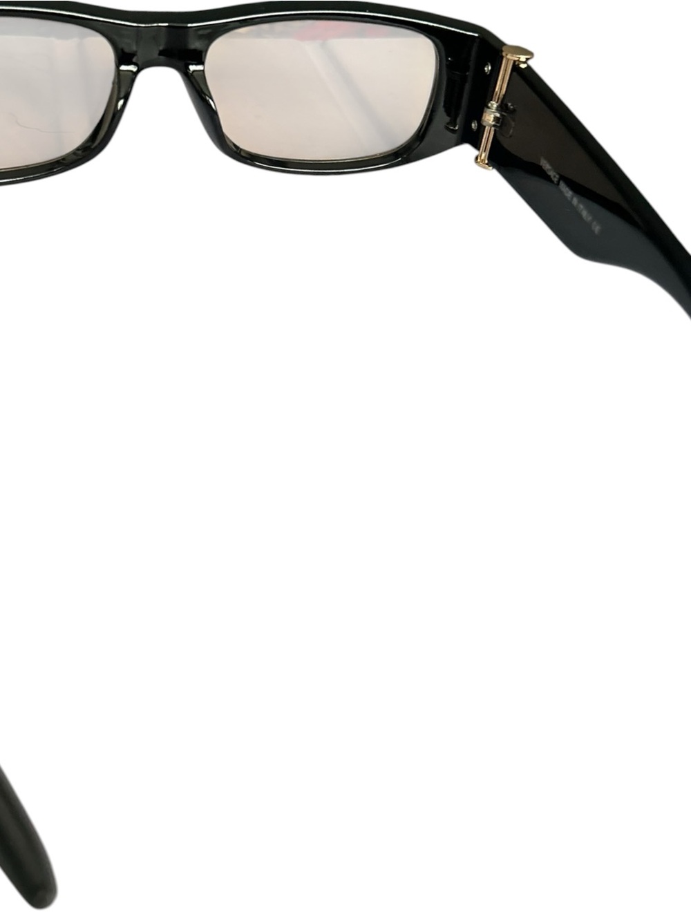 Black Sunglasses with Gold Medallion Accent - Picture 15 of 15